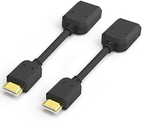 HDMI Extension Cable, Extractme 2-Pack High Speed HDMI Male to Female Extender Adapter Converter Support 4K & 3D 1080P for Google Chrome Cast, Roku Stick, TV Stick, HDTV, PS3/4, Xbox360, Laptop and PC