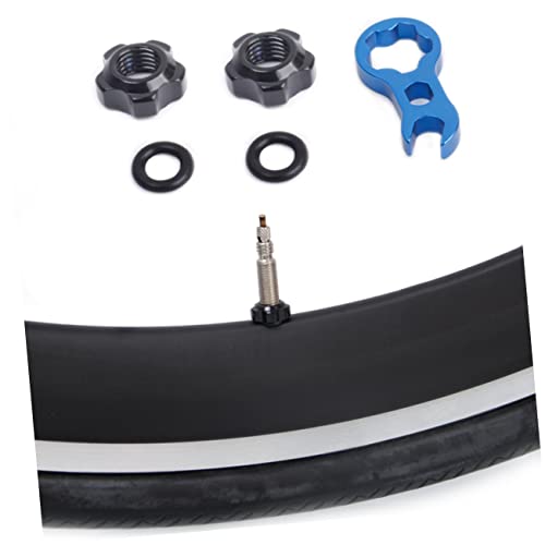 Heallily herramienta de reparación de neumáticos con tuerca de válvula para bicicleta de montaña y carretera, diseño neumático de baja resistencia al viento miniatura 3