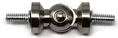 Urbanest 5/8 Inch Adjustable Corner Curtain Rod Connector Hinged Elbow For Corner Window, Brushed Stainless Steel #TOP1