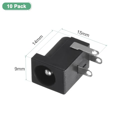 M METERXITY Pack de 5 Conectores DC Power Jack 3 Pin 5.5x2.5mm miniatura 3
