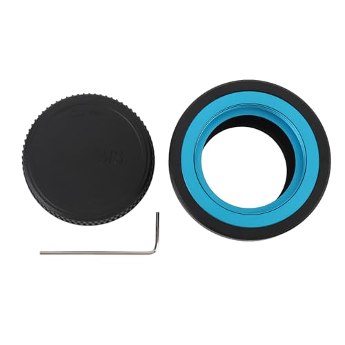 PODSJD Adaptador Montura de Lente para Cámara M4 / 3, Anillo Adaptador Preciso para Lentes Rosca 42mm con Cubierta Trasera - Compatible con y, Ligero y Profesional