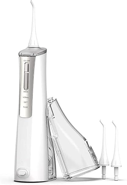 Water Flosser Cordless Portable Dental Oral Irrigator for Teeth 3 Modes and 2 Jet Tips IPX7 Waterproof USB