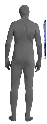 Image of Full Bodysuit Include Zipper Helper Unisex Spandex Stretch Adult Costume Zentai Disappearing Man Body Suit