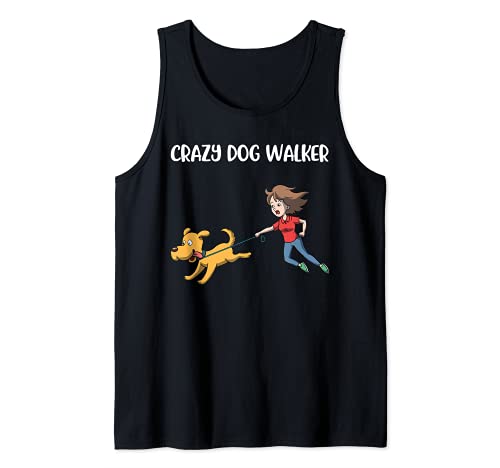 Dog Walker Tank Top, Black, S