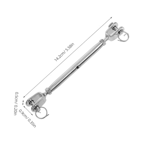 VALICLUD 2pcs Tensores de cuerpo cerrado de acero inoxidable para tensar cable de acero para uso exterior miniatura 2