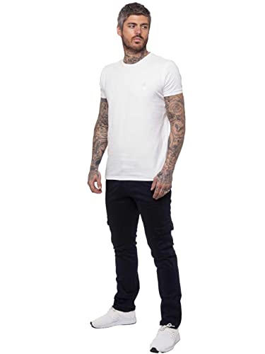 989Zé ENZO Mens Cargo Combat Trousers Pants Cotton Casual Slim Fit Stretch Chinos4