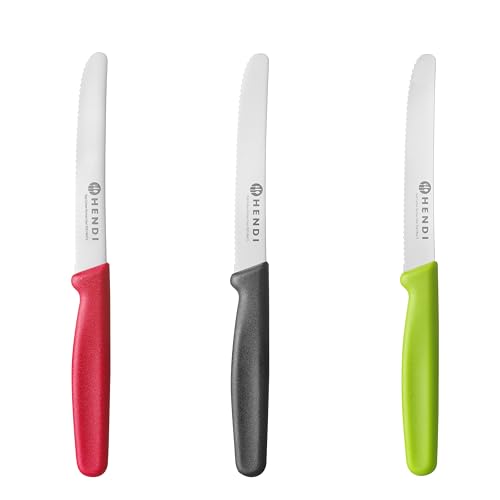 Couteau de cuisine universel HENDI lame dentelée tranchante