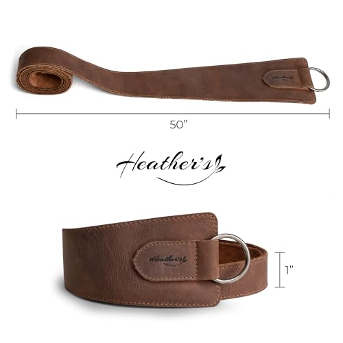 Heather's, Formal Belt for Women with Ring, No-Buckle Belt, Waist Strap, Belly Accessory, Full Grain Leather, Handmade4