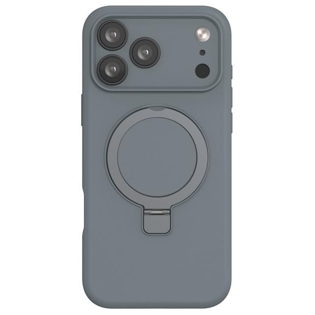 Coque iPhone 17 gris magnétique silicone épais : coque arrière de protection