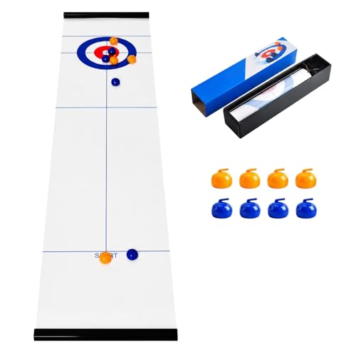 Table Top Curling Game Portable Indoor Curling Game for Kids & Adults