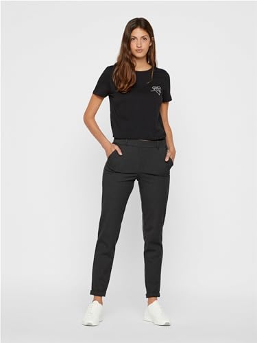 VERO MODA Damen Hose 10225280 Dark Grey Melange Xl-30