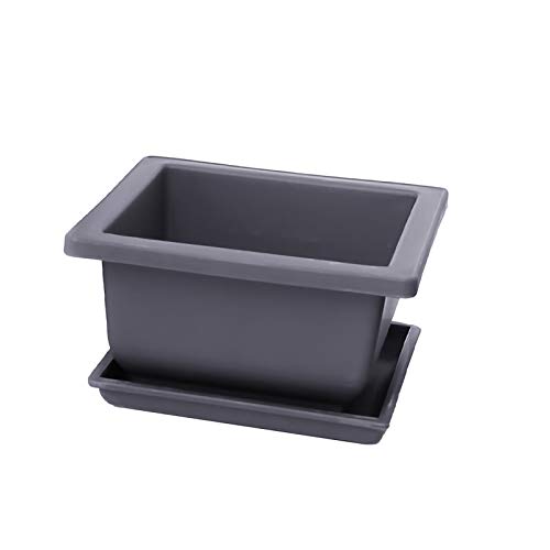 CJFael Plante/Arbuste De Jardin à La Maison/Pots D'ornements Flowe, Pot De Fleur Succulente Outil De Jardin De Pot De Fleur De Bonsaï Rectangulaire en Plastique Rectangulaire 01 Cover