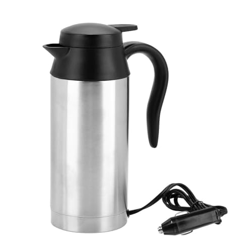 TICFOX Travel Kettle, Samfox 750ml 24V Portable Car Kettle Electric Calentador de Agua Botella para Café, Té