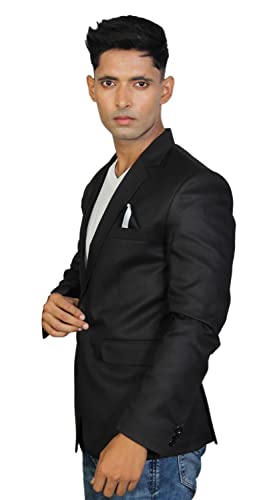 Image of Men's Casual Slim One Button Solid Blazer