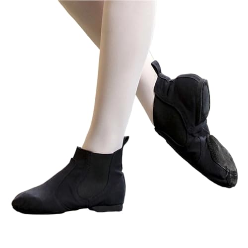 AHIOJEGX Zapatos de Jazz Botines de Baile de Lona, ​​Zapatillas de Baile for Mujer, Botas Altas de Jazz Negras, Zapatos de Baile de Jazz Gemelos, Zapatillas de Baile for Hombre(39)