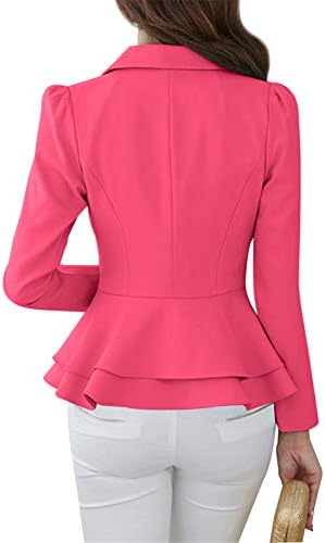 FLITAY Womens Long Sleeve Solid Color Blazer Open Front Work Loose Blazer Jacket