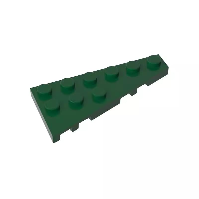 Gobricks 54383 Circular Plate Wedge Plate 6x3 Right 50 Pieces GDS-550 Compatible with Lego Building Blocks Color:Dark Green — image 1
