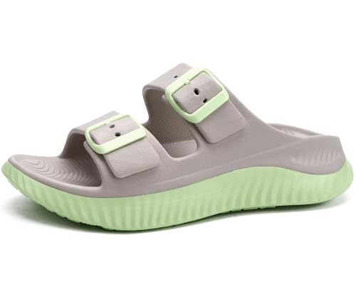 KuaiLu Womens Recovery Sandals Comfortable Arch Support Apricot Size 8.5