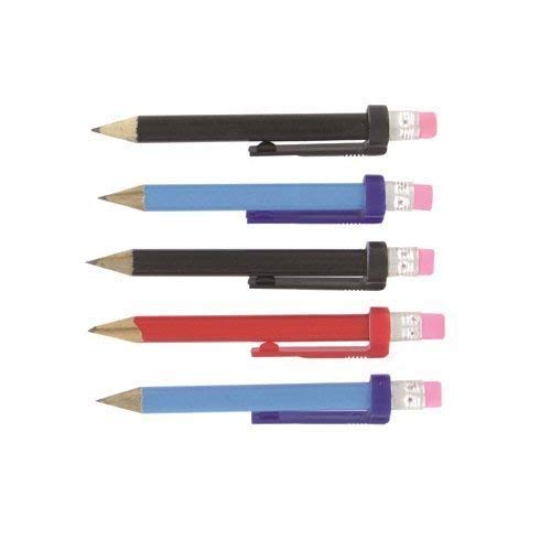 The Golfers Club Golf Wood Pencils with Clip and Eraser x 5