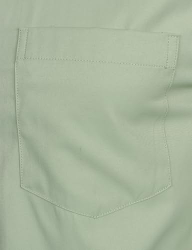 ZEROYAA Men's Long Sleeve Dress Shirt Solid Slim Fit Casual Business Formal Button Up Shirts with Pocket Sage Green M - Image 4