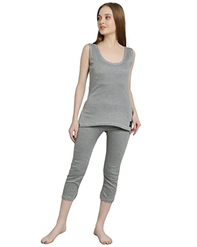 Image of LB Women's Cut Sleeve Top & Pyjama Thermal Winter Innerwear Set