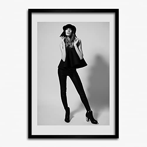 Cadre MDF Tulup 50x70 cm avec tableau femme en noir pour décoration moderne