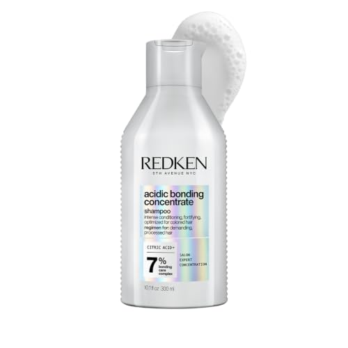 Image of Redken Acidic Bonding Concentrate Bond Repair Sulphate-Free Shampoo, 300 ml | Professional pH Balancing, Sulphate-free Bond Repair Shampoo with Citric Acid. Formulated for dry, damaged, and frizzy hair.