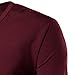 Men's Long Sleeve Crewneck Shirts Soft Stretch Cotton Athletic Tees Lightweight Fashion Casual Pullover Top (3X-Large,Wine Red)