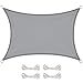 CelinaSun Sonnensegel inkl Befestigungsseile Basic Rechteck 2 x 3 m hellgrau Sonnenschutz wasserabweisend