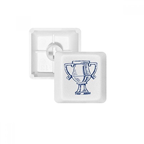 Keycaps PBT Bleu Football Championship pour clavier mécanique Blanc OEM