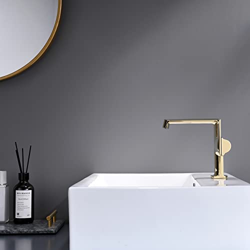 Mitigeur monotrou à jet cascade et commande fluide en laiton noir - 6