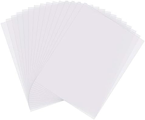 angelikashalala 20PCS Inkjet Transparent Film Clear Transparent Vinyl Inkjet Film Screen Printing Paper for Inkjet Printer,A4,21 * 29cm,0.1mm