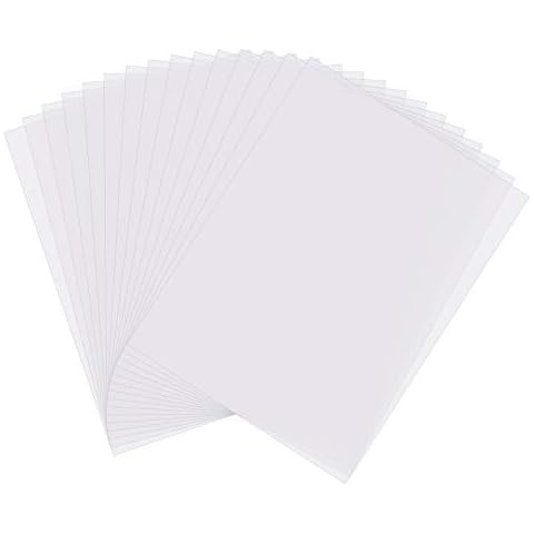 angelikashalala 20PCS Inkjet Transparent Film Clear Transparent Vinyl Inkjet Film Screen Printing Paper for Inkjet Printer,A4,21 * 29cm,0.1mm Cover