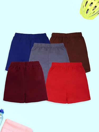 Image of KiddoPanti Girls Cycling Shorts Pack of 3 | Soft & Stretchy Cotton Spandex | Comfortable Fit with Elastic Waistband | Solid Colors Half Tights for Girls Inners