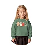 Kinder Weihnachts Pullover Weihnachtsmotiv Sweatshirt Baby Outfits für Jungen und Mädchen Weihnachten Babykleidung Warmer Winter Langarmshirt Festival Pulli Unisex Kinderkleidung(Grün,2-3Jahre)