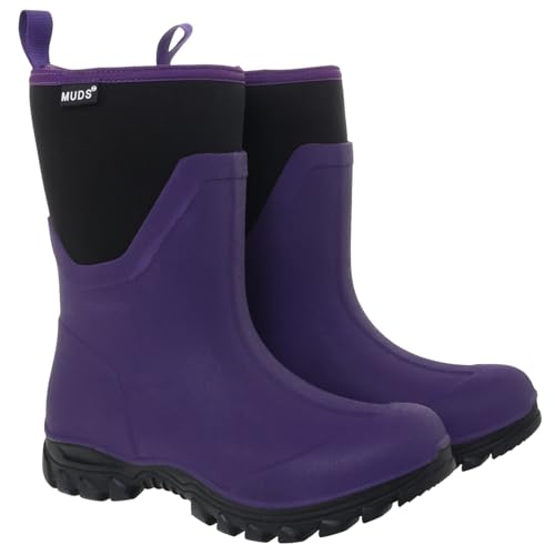 Image of Muds Dovestone, Ladies Short Welly in Purple - UK Size 6