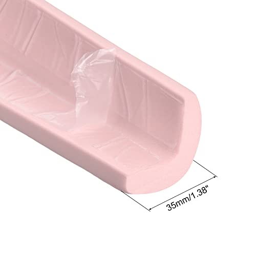 Image of uxcell Corner Guards Edge Protectors 16.4ft(5M), Foam Safety Bumper L Shape for Furniture Corner Table Edge Guard, Pink