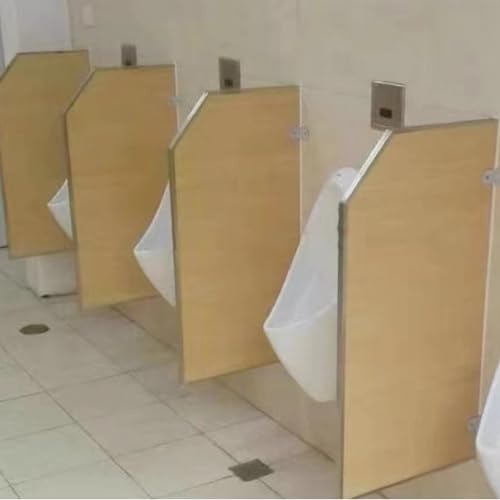 Separador de orinal montado en la pared para baños públicos de hombres, 5 piezas, protector de inodoro de orinal gris, divisor de privacidad para mejorar el saneamiento y la comodidad