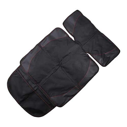 Image of Muloo Car Seat Cover - Children Safety Seat Protector, Pet Dirt Kick Mat-Organizer, Black