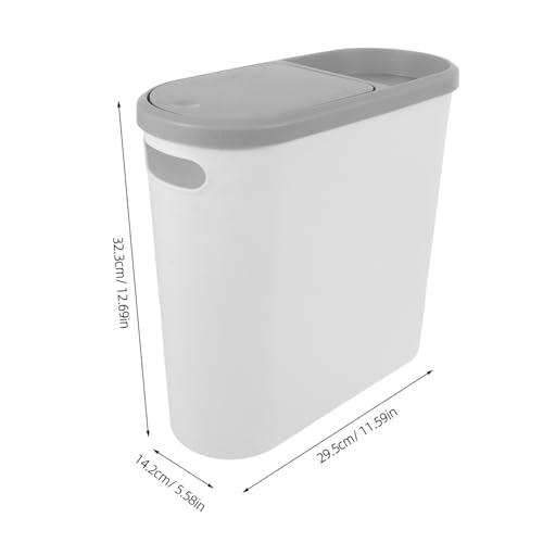 Caneca de basura rectangular con tapa para cocina y baño miniatura 2
