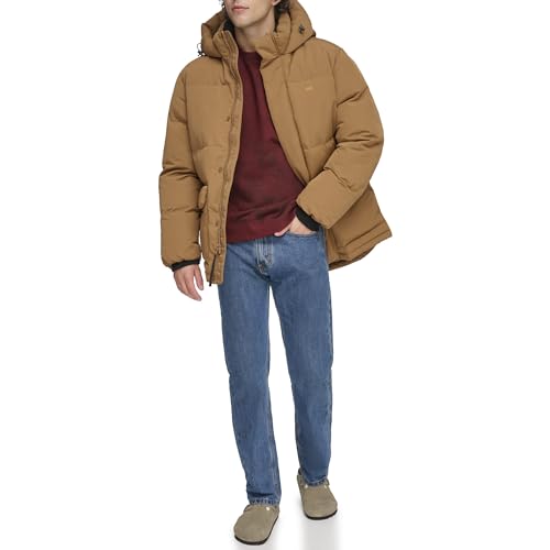Levi's Herren Steppjacke Puffer Parka Jacke, Worker Brown, XL – Ansicht 4