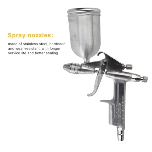 Image of Spray Gun, Professional 0.5mm Nozzle 125ml Mini Pneumatic Spray Gun for Car Painting Repair