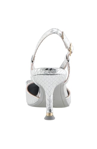 Kenneth Cole New York Women's UMAYRA Pump, Silver Snake, 73