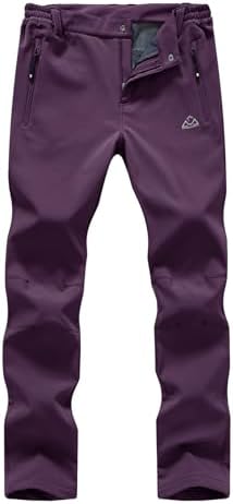donhobo Damen Outdoorhose Wasserdicht Softshellhose Warme Fleece Skihose | Winter Wanderhose Winddicht Gefüttert Schneehose Thermohose Trekkinghose Funktionshose