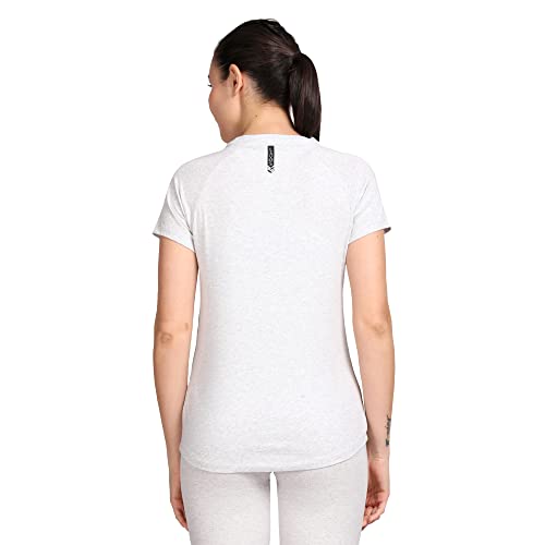 Image of Lavos Women's Regular Fit T-Shirt with Half Sleeve Round Neck, Bamboo & Cotton Gym, Yoga and Sports Wear for Women