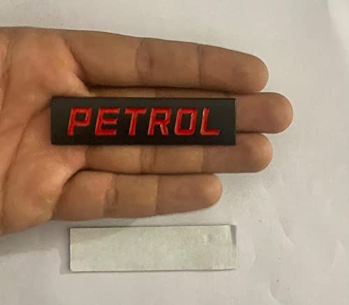 Image of Emblems for Car & Bike Metal Lo.go and Grill Me.tal Lo.go, Auto Accessories for Car Emblem 3D Badge Auto Racing Sport Sticker Grand Tourer Decal. (Petrol Black RED Sticker)