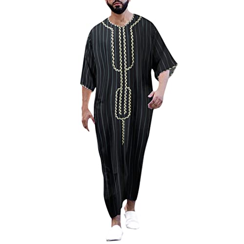 Caftan Thobe homme à rayures dégradées vêtement haut de gamme