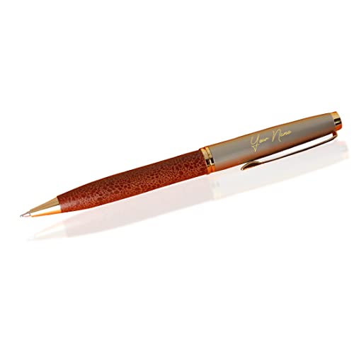 Image of Roshfort Customized Engraved Metal Twist Ballpoint Pen | Wooden Finish | Medium Point | Blue Ink | 1 Count SEND DETAIL WHATSAPP +91 9631056748