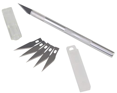 Detail Precision Pen Knife with 5 Interchangeable Sharp Blades for Carving & Mat Cutting Paper Cardboard Sheets Craft Razor Cutter Blade Art Pencil Pack of 1 (B0C6PXJDWF) Amazon Price History, Amazon Price Tracker