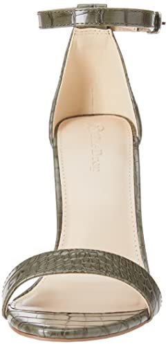 The Drop Women\'s Rebecca Strappy High Block-Heel Sandal, Capers Olive Croc, 7 - Thumbnail 2